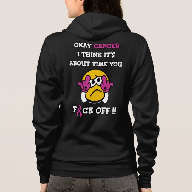 Veste À Capuche F#CK OFF...Cancer du sein (Dos)