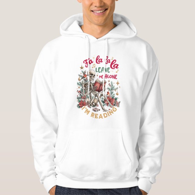 Veste À Capuche Fa La La La Laissez-Moi Tranquille, Je Lis  (Devant)