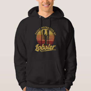 Veste À Capuche Facilement Distrait Par Homard Fruits De Mer Mer H