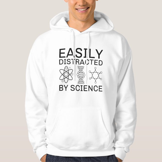 Veste À Capuche Facilement Distrait Par La Science (Devant)