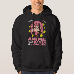 Veste À Capuche Facilement distrait par l'Anime et le ramen et l'e