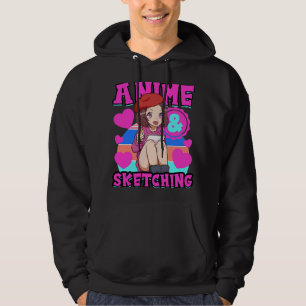 Veste À Capuche Facilement distrait par l'anime et l'esquisse kawa