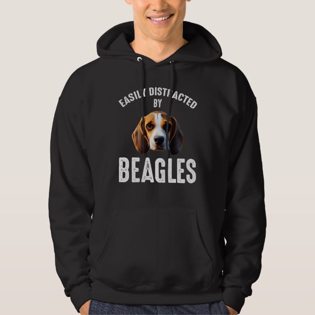 Veste À Capuche Facilement Distrait Par Les Beagles (Devant)