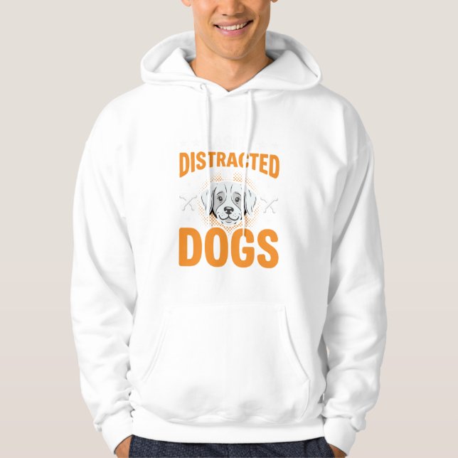 Veste À Capuche Facilement Distrait Par Les Chiens (Devant)