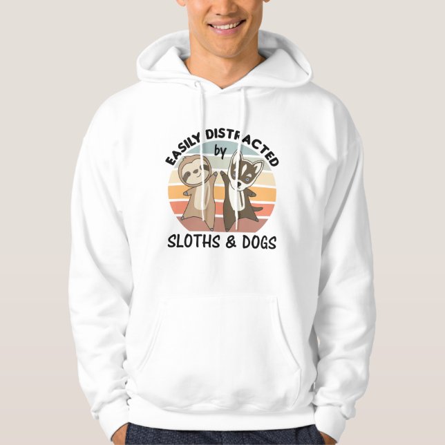 Veste À Capuche Facilement Distrait Par Les Fentes Et Chiens Fente (Devant)