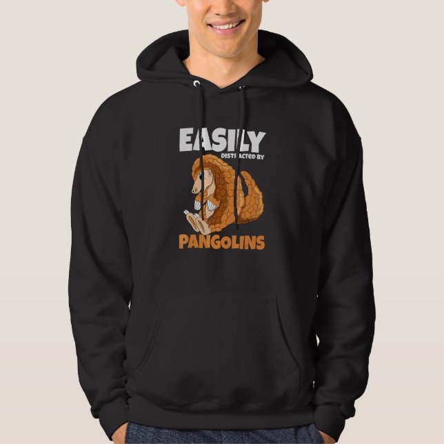 Veste À Capuche Facilement Distrait Par Les Pangolins Pangolin  Pa (Devant)