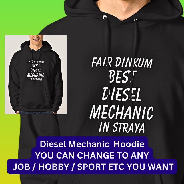 Veste À Capuche Fair Dinkum MEILLEUR DIESEL MÉCANIQUE à Straya (Créateur téléchargé)
