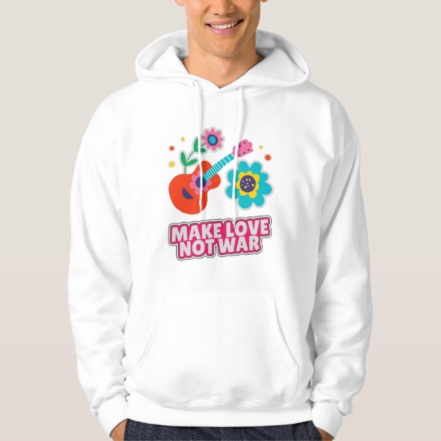 Veste À Capuche Faire l'amour pas la guerre (Devant)