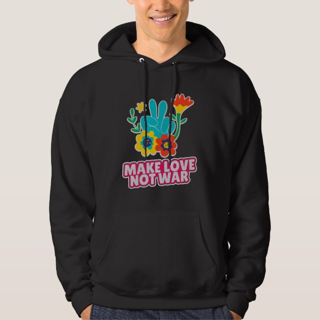 Veste À Capuche Faire l'amour pas la guerre (Devant)