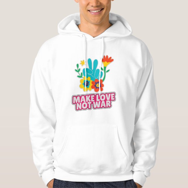 Veste À Capuche Faire l'amour pas la guerre (Devant)