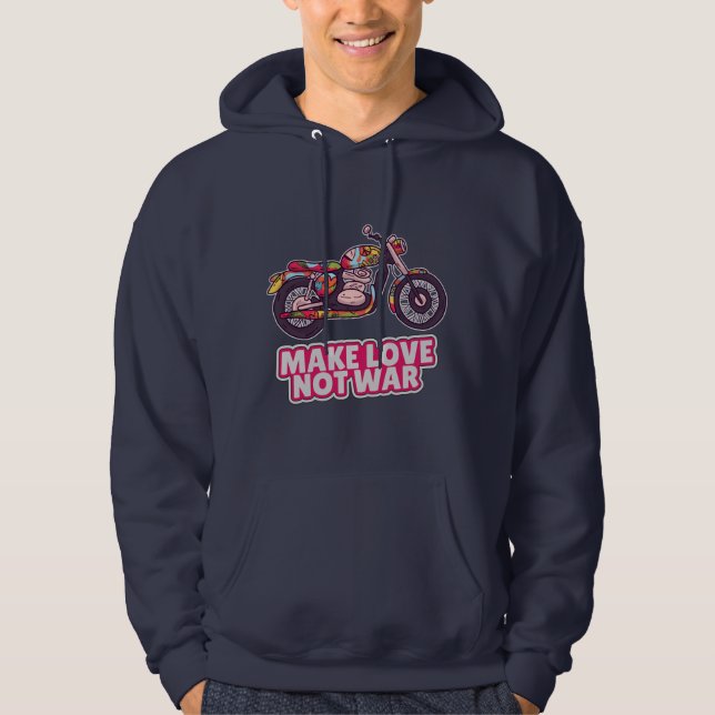 Veste À Capuche Faire l'amour pas la guerre (Devant)