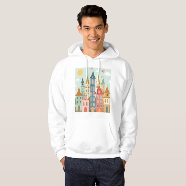 Veste À Capuche Fairytale Ville colorée (Devant entier)