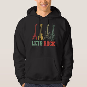 Veste À Capuche Faisons Rock Rock And Roll Guitare Rétro