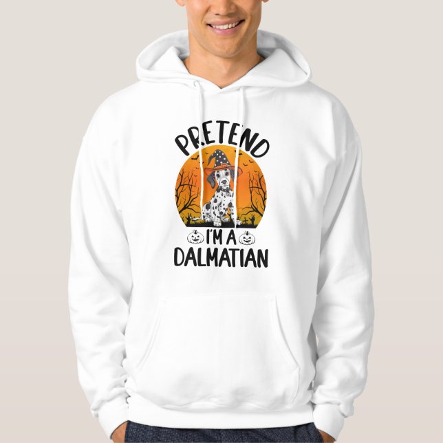Veste À Capuche Faisons semblant que je suis un dalmatien Hallowee (Devant)