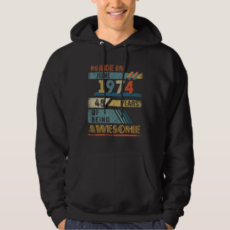 Veste À Capuche Fait En Juin 1974 48 Ans 48ème Anniversaire
