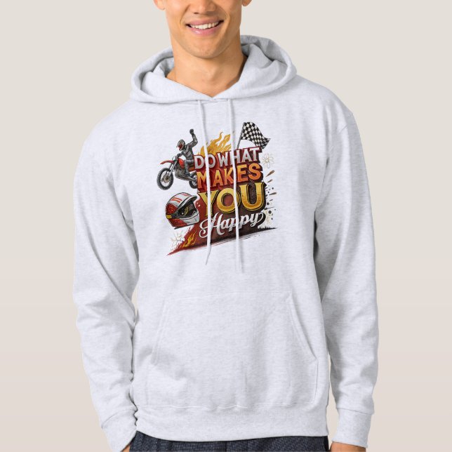 Veste À Capuche Faites Ce Qui Vous Rend Heureux Vêtements Vélo (Devant)