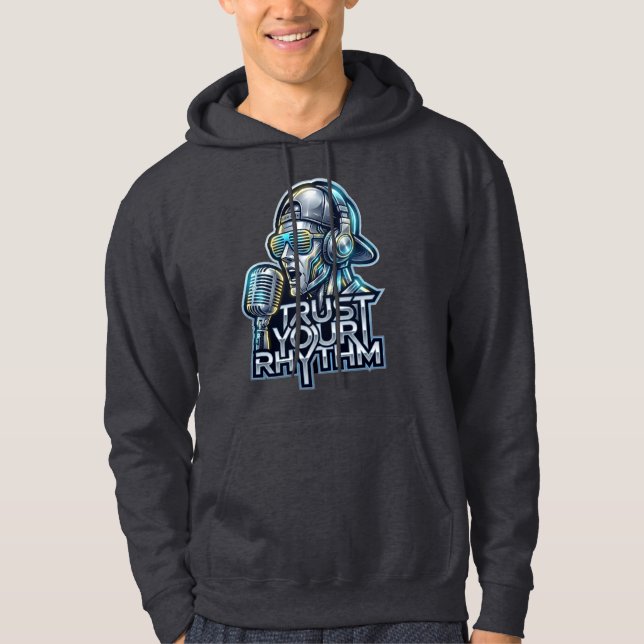 Veste À Capuche Faites Confiance à Votre Rythme - Robot de Musique (Devant)