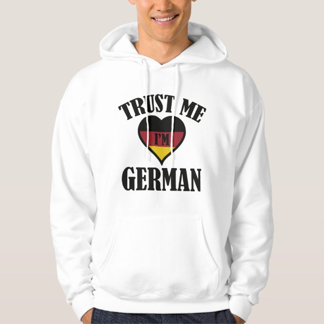 Veste À Capuche Faites-moi confiance Je suis allemand (Devant)
