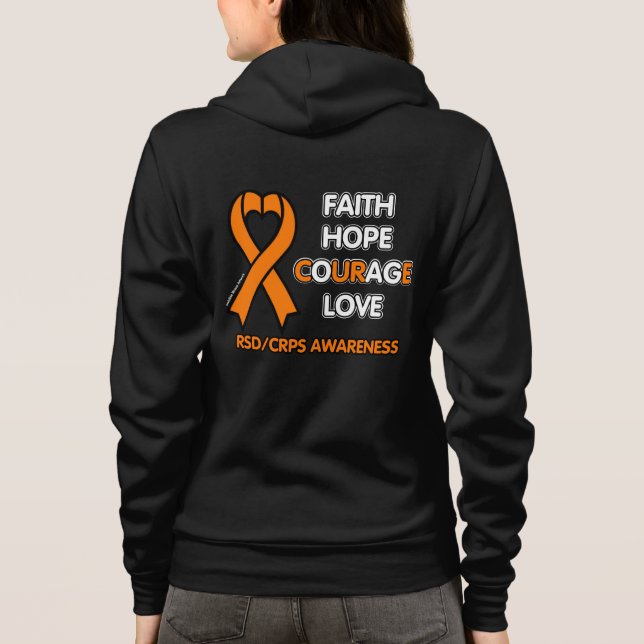 VESTE À CAPUCHE FAITH HOPE COURAGE LOVE...RSD/CRPS (Dos)
