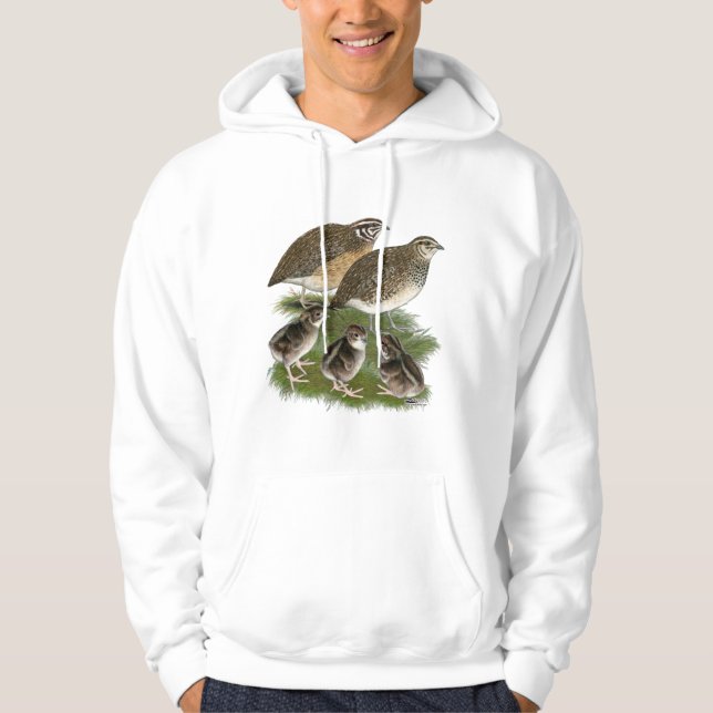 Veste À Capuche Famille de Cailles Coturnix (Devant)