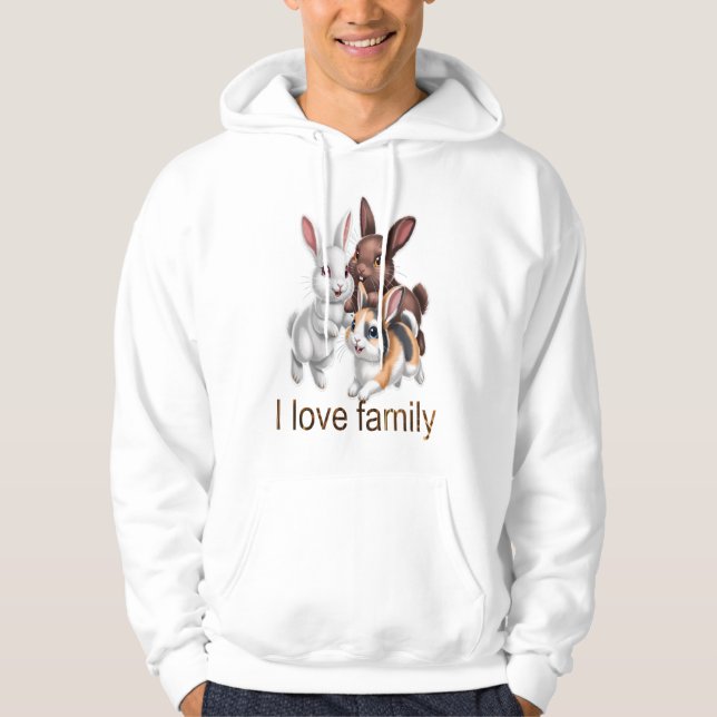 Veste À Capuche Famille de lapins  (Devant)