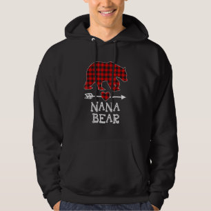 Veste À Capuche Famille de pyjama correspondant à l'ours Nana roug