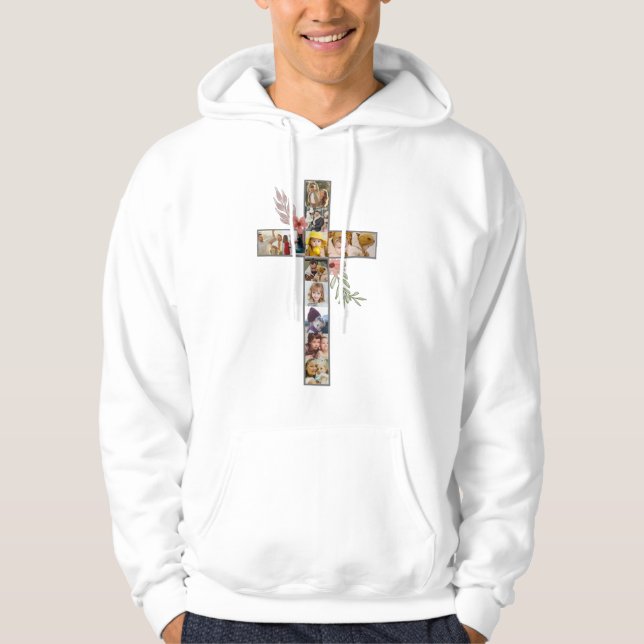 Veste À Capuche Famille Jésus Croix Église chrétienne Lover (Devant)