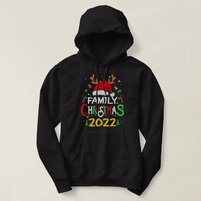 Veste À Capuche Famille Noël 2022 Squad Père Noël Correspondant Re (Design devant)