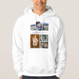 Veste À Capuche Famille Simple Collage Amour Moderne Grand-mère Ma