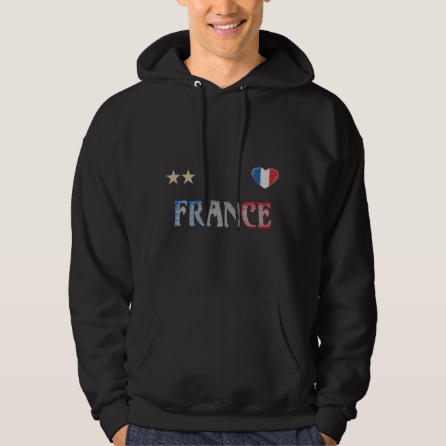 Veste À Capuche Fan de football France Chemise Française (Devant)