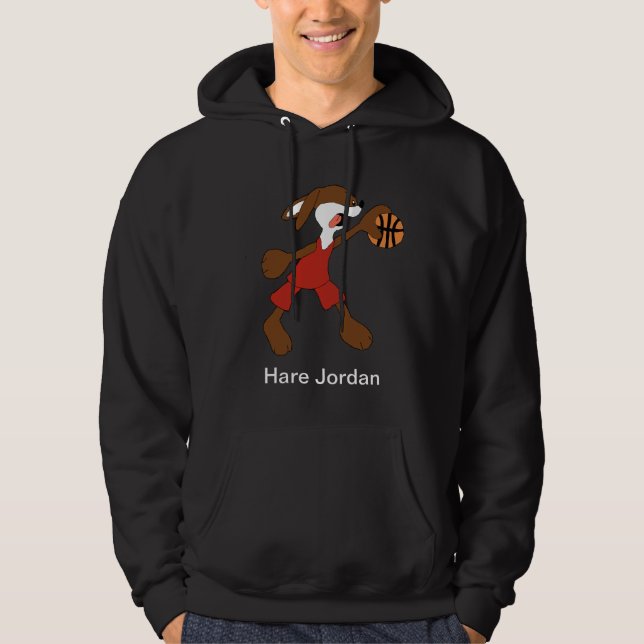 Veste À Capuche Fan du Michael Jordan de lapin de bande dessinée (Devant)