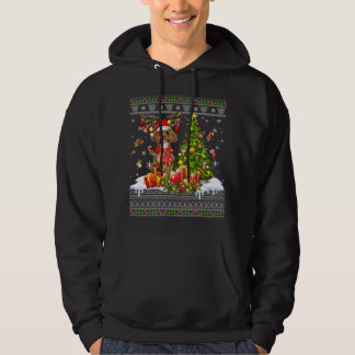 Veste À Capuche Fantaisie Noël Lumières Poodé Chien Drôle Noël Fan