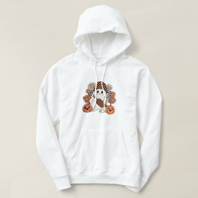 Veste À Capuche Fantôme d'Halloween Boo-Jee (Design devant)