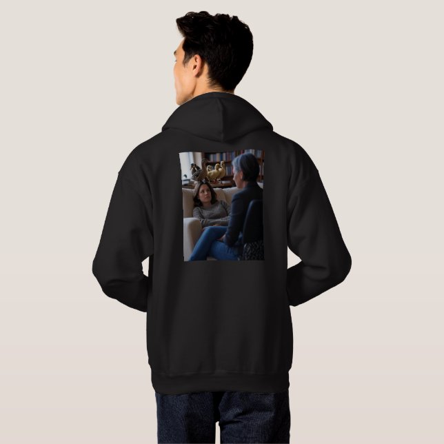 Veste À Capuche Fascination Pour Canards hommes capuche noire dos (Dos entier)