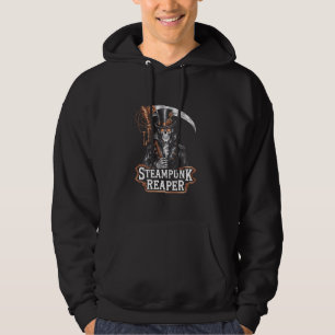 Veste À Capuche Faucheuse Steampunk Dieu de la Mort Rouages Haut-d