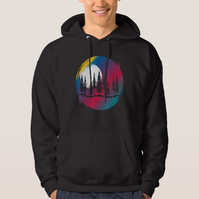 Veste À Capuche Faune extérieure Moonlight Forest Pleine lune Colo (Devant)