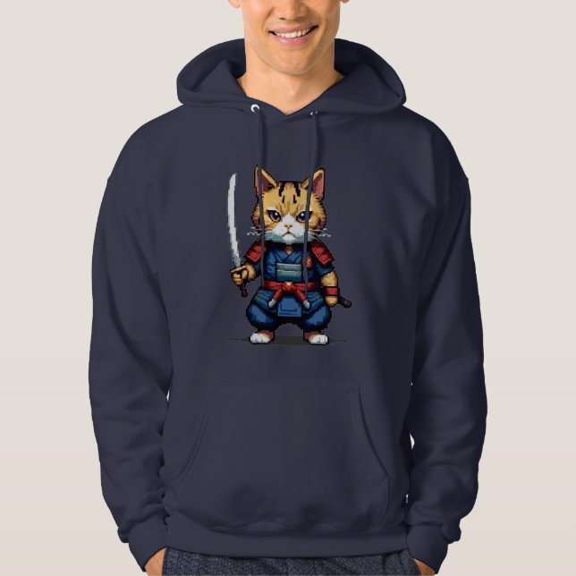 Veste À Capuche Feline Samurai Warrior (Devant)