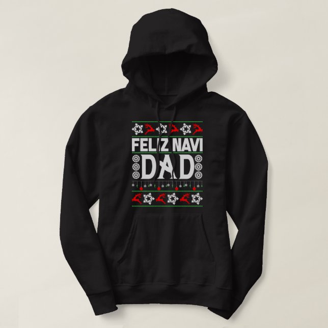 Veste À Capuche Feliz Navi Papa-Navidad Chandail de Noël moche (Design devant)