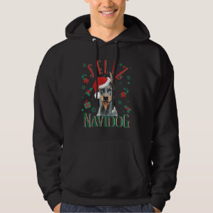 Veste À Capuche Feliz Navidog Doberman Pinscher Chien portant le C