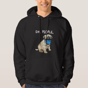 Veste À Capuche Femme Carlin Ew Personnes Chien Portant Un Masque