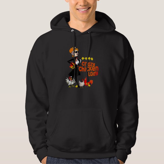 Veste À Capuche Femme dame poule folle (Devant)