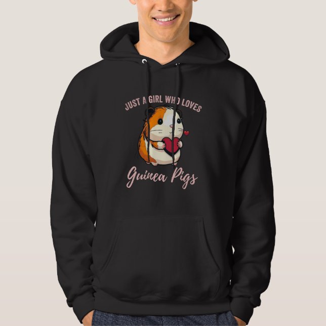Veste À Capuche Femme Juste Une Fille Qui Aime Les Cochons D'Inde  (Devant)