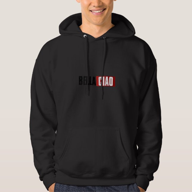 Veste À Capuche Femmes Cool Bella Ciao Hommes Femmes (Devant)