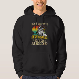 Veste À Capuche Femmes Fun Femmes Retro Grannysaurus Dinosaur Rex 