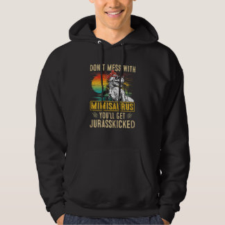 Veste À Capuche Femmes Fun Femmes Rétro Mimisaurus Dinosaur Rex Mo