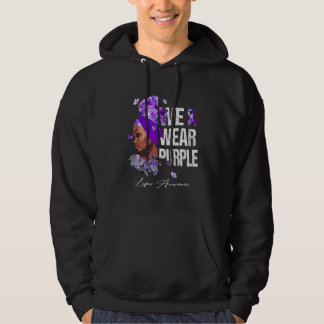 Veste À Capuche Femmes noires Nous Portons Violet Lupus Sensibilis
