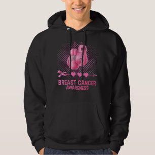Veste À Capuche Femmes Sensibilisation au cancer du sein Gants en