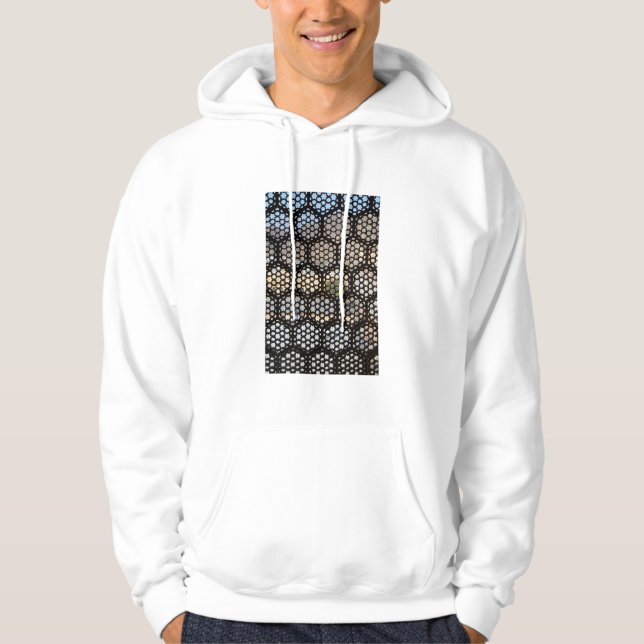 Veste À Capuche Fenêtre à treillis géométrique, Inde (Devant)