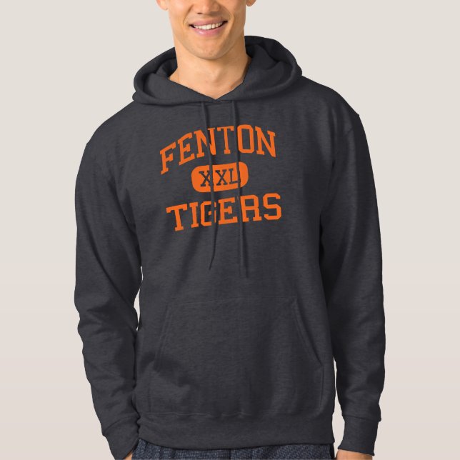 Veste À Capuche Fenton - tigres - lycée - Fenton Michigan (Devant)