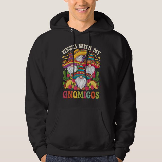 Veste À Capuche Fête avec mes Gnomigos Gnome Cinco De Mayo (Devant)